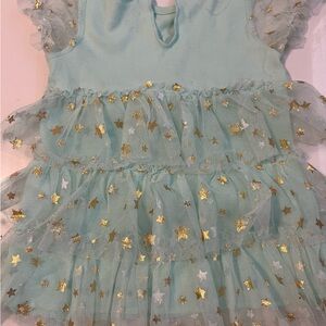 Baby Starters Mint Dress with Gold Stars